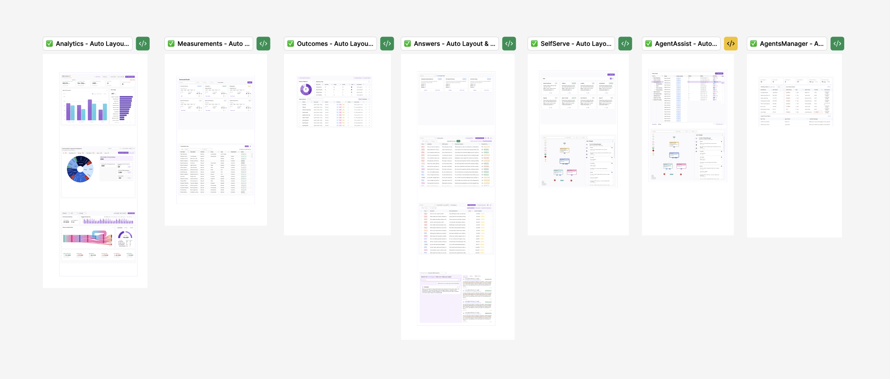 Final platform screens for Insights and Applications pillars